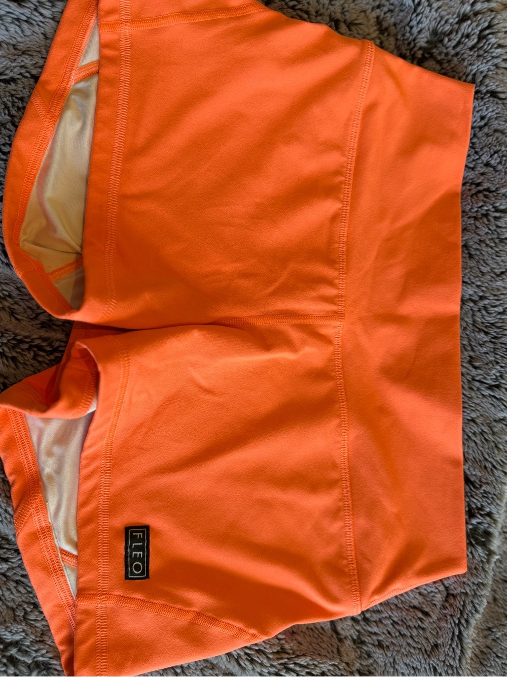 Fleo Women's Athletic Shorts - Bright Orange